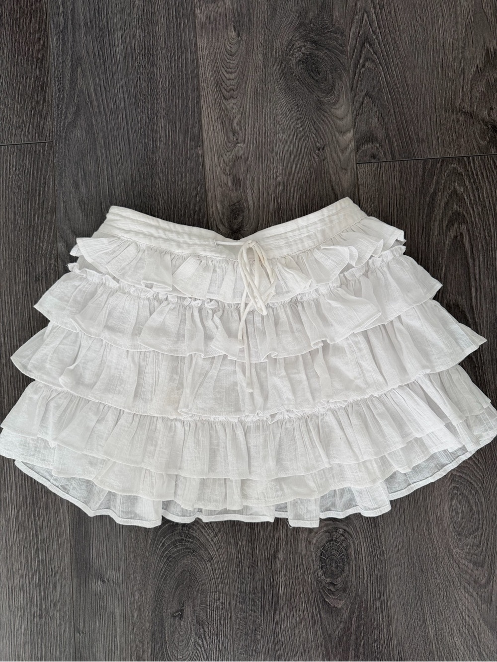 White Ruffle Skirt Size Small